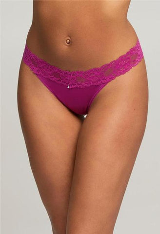Montelle Microfiber and Lace Thong
