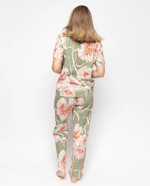 CyberJammies Sage Floral Pajama Set