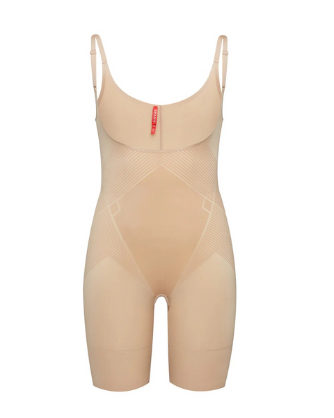 Spanx Invisible Shaping Open-Bust Mid-Thigh Bodysuit