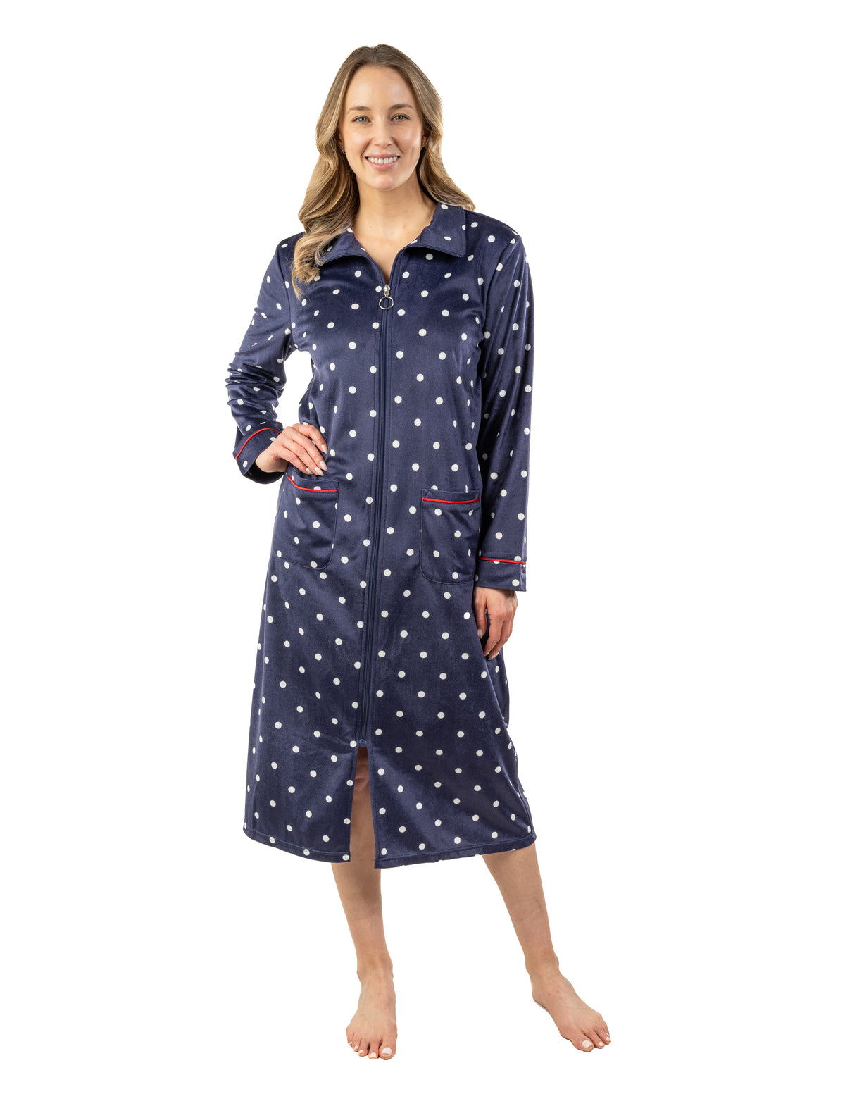 Patricia Silky Velvet Zip Robe