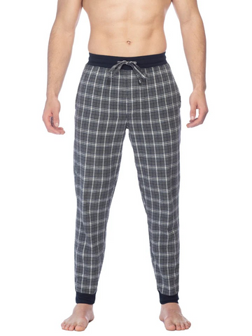 Joe Boxer Flannel Jogger-Grey Check