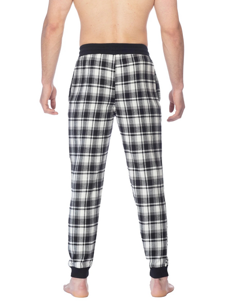 Joe Boxer Flannel Jogger-Black/White Plaid