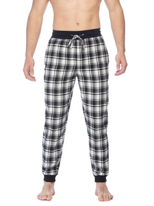 Joe Boxer Flannel Jogger-Black/White Plaid