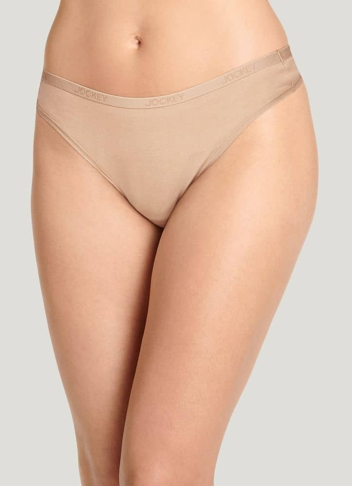 Jockey Organic Cotton Stretch Thong- 3 pk
