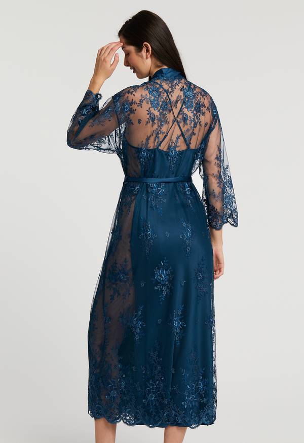 Rya Darling Long Robe-Celestial Blue