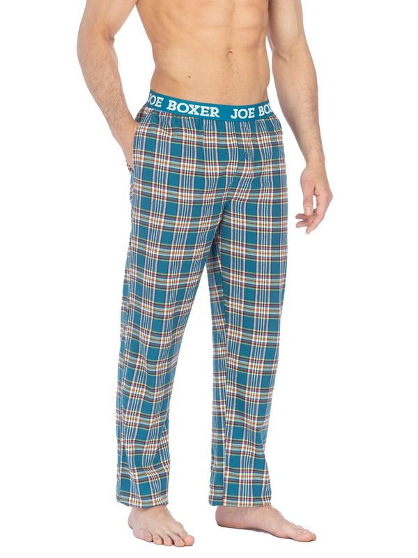 Joe Boxer Flannel Pant-Turquoise Plaid
