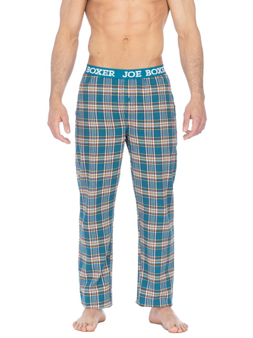 Joe Boxer Flannel Pant-Turquoise Plaid