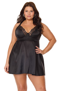 Coquette Kissed By Satin Babydoll & Thong