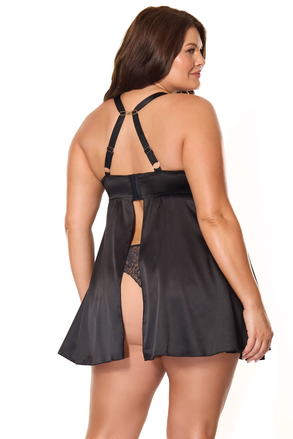 Coquette Kissed By Satin Babydoll & Thong