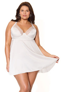 Coquette Kissed By Satin Babydoll & Thong