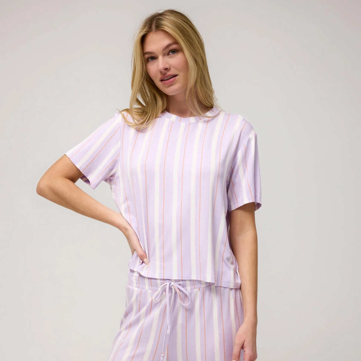 Honeydew All American PJ Set-Wisp Stripe