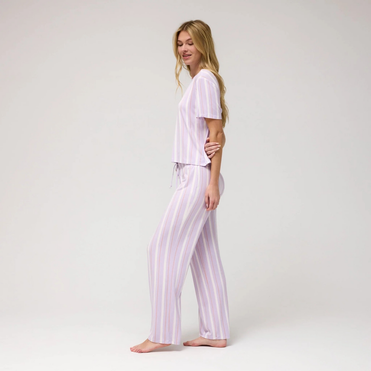 Honeydew All American PJ Set-Wisp Stripe