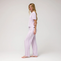 Honeydew All American PJ Set-Wisp Stripe