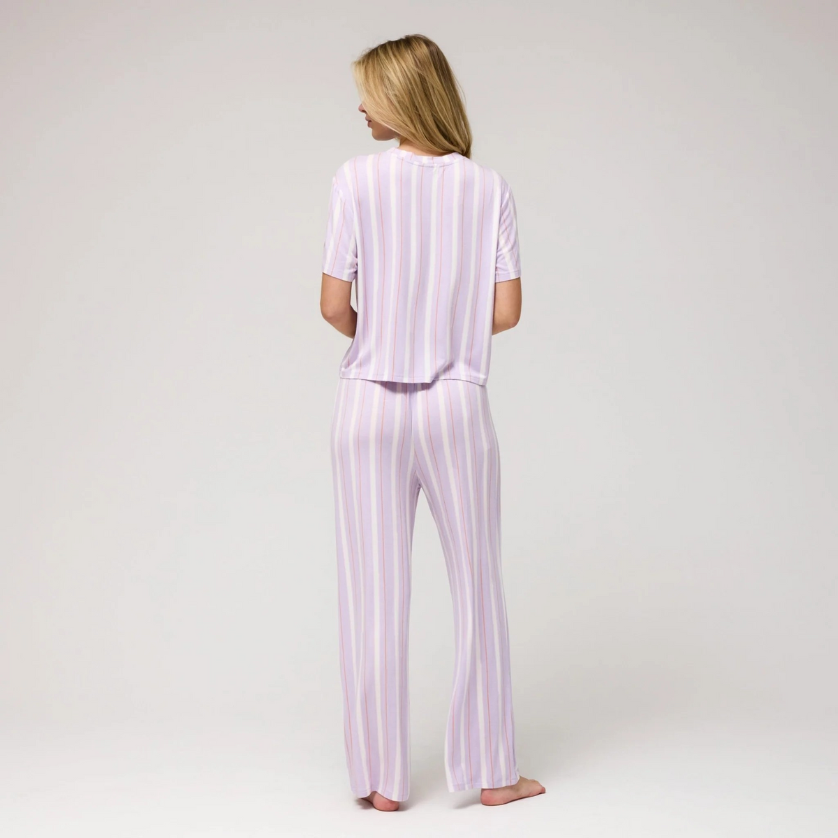 Honeydew All American PJ Set-Wisp Stripe
