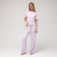 Honeydew All American PJ Set-Wisp Stripe