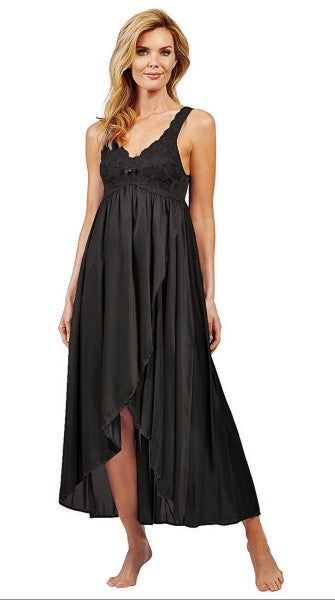 Shadowline Tulip Hem Lace Nightgown
