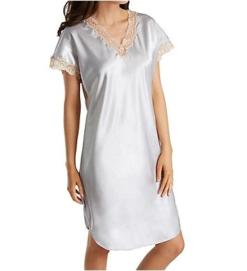 Shadowline Vintage Lace Trim Sleepshirt