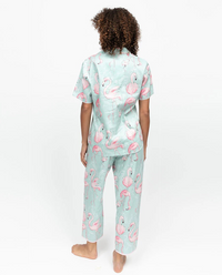 CyberJammies Flamingo Print Cropped Pajama Set