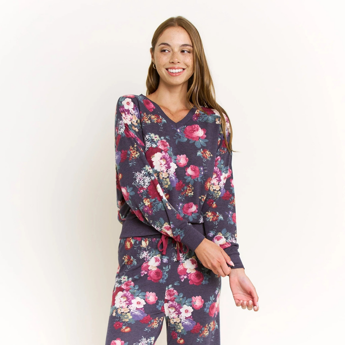 Honeydew Star Seeker PJ Set-Midnight Floral