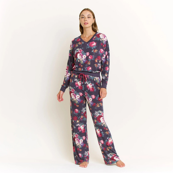 Honeydew Star Seeker PJ Set-Midnight Floral
