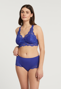 Fleur't Lace T-Back Bralette-Sapphire