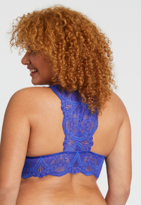 Fleur't Lace T-Back Bralette-Sapphire