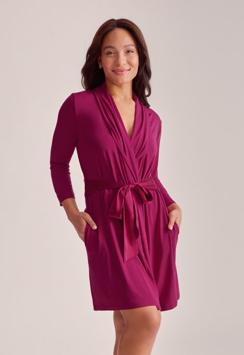 Fleur't Iconic Robe-Dark Cherry