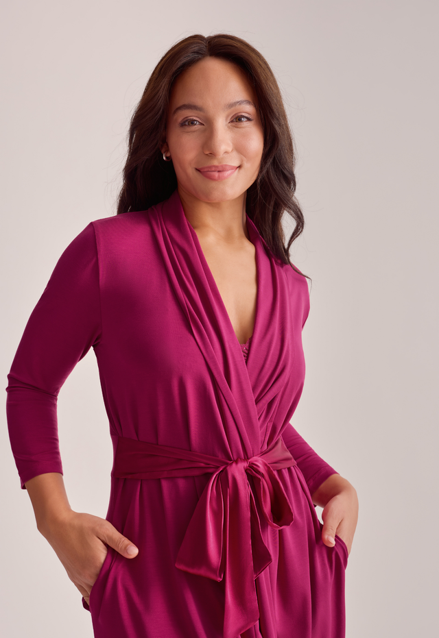 Fleur't Iconic Robe-Dark Cherry