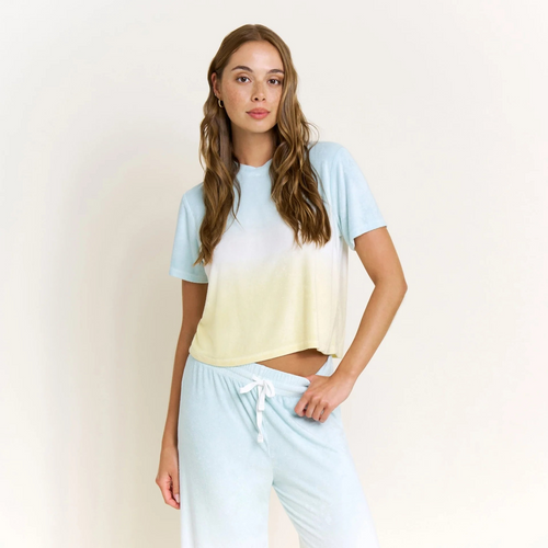 Honeydew Take A Break Tee Pant Set in Sunrise Dip-Dye