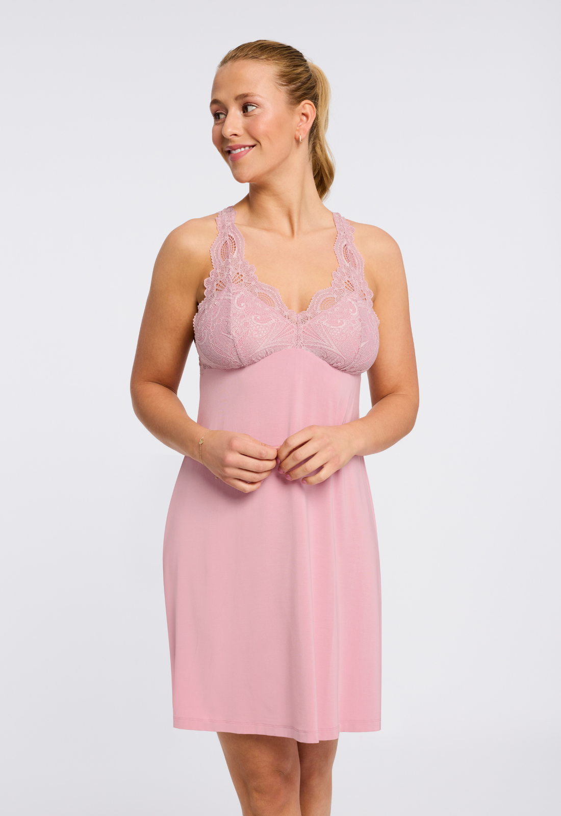 Fleur't Belle Epoque T-Back Chemise-Pink Nectar