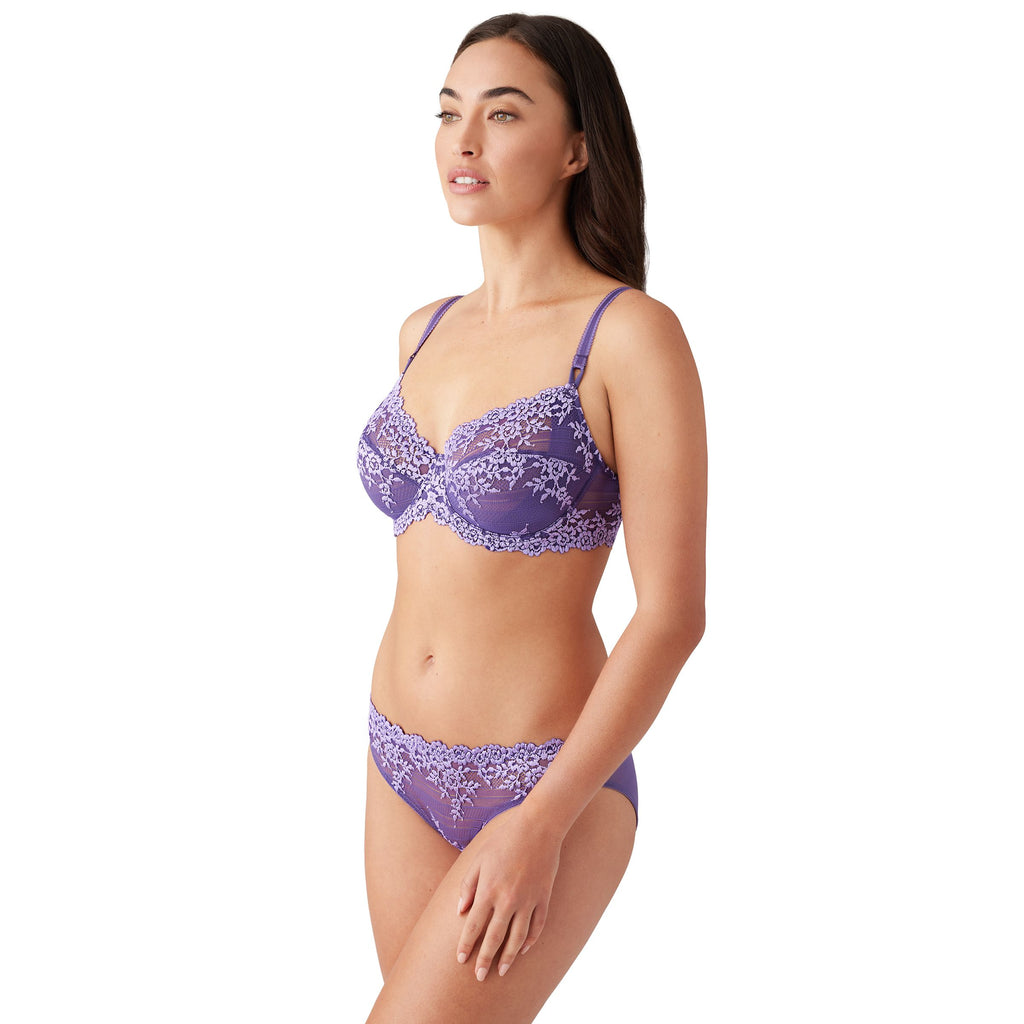 Buy Embrace Lace Padded Wired 3/4 Cup Lace T-Shirt Spacer Cup Bra -  Lavender Online