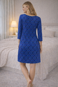 Cool Girl Midnight Majesty Paisley 3/4 Sleeve Nightshirt