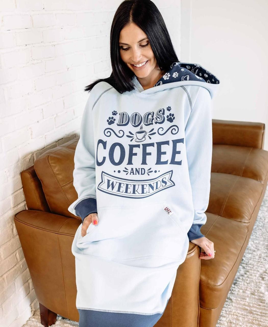 LazyOne Dogs, Coffee & Weekends Sleep Hoodie