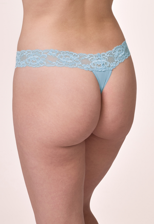 Montelle Microfiber and Lace Thong-Dewdrop