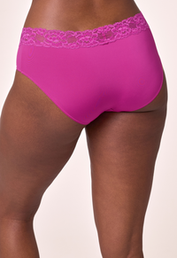 Montelle Microfiber and Lace Hipster-Passion Fruit