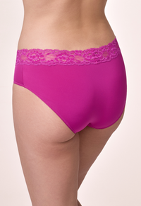 Montelle Microfiber and Lace Hipster-Passion Fruit