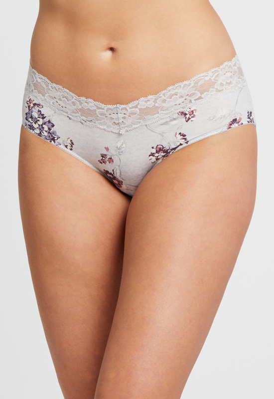 Montelle Microfiber and Lace Hipster-Tea Garden