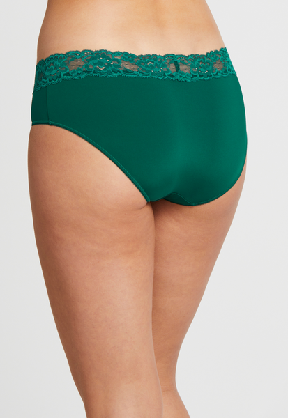 Montelle Microfiber and Lace Hipster-Jade