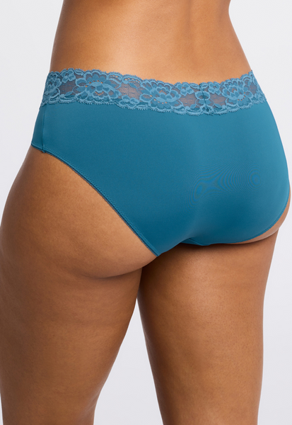 Montelle Microfiber and Lace Hipster-Surf