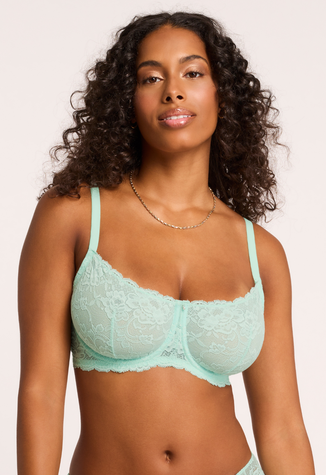Montelle Flirt Lace Bra-Seafoam