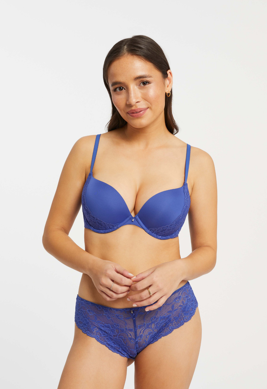 Montelle Allure Light Push Up Bra-Sapphire
