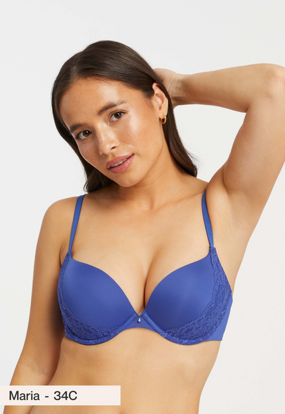 Montelle Allure Light Push Up Bra-Sapphire