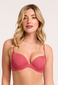 Montelle Allure Light Push Up Bra-Spiced Coral