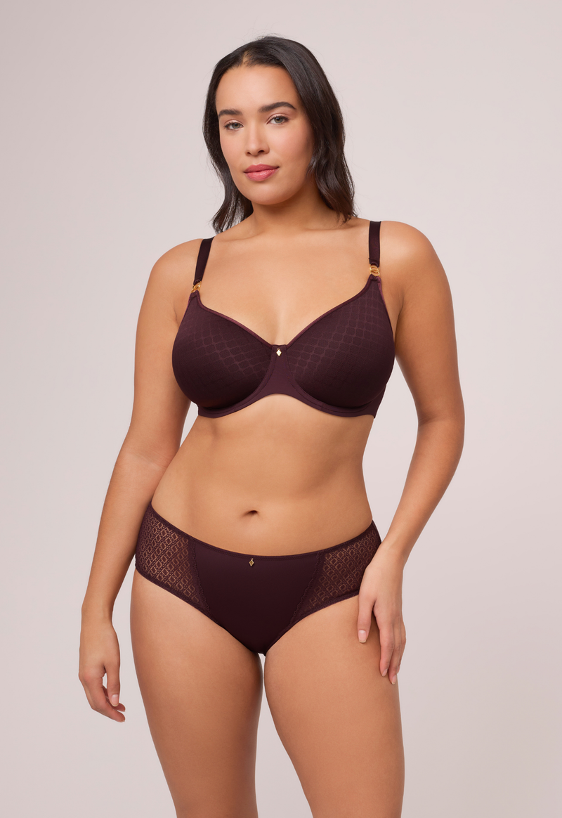 Montelle Sublime Spacer Underwire Contour Bra-Fudge