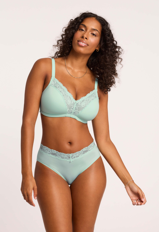 Montelle Wire-Free Dream Bra-Seafoam
