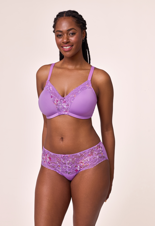 Montelle Wire-Free Dream Bra-Tulip Field