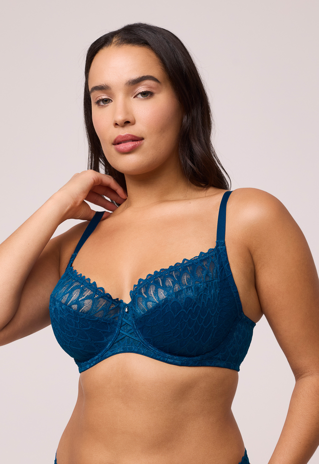 Montelle Lacy Muse Bra-Peacock
