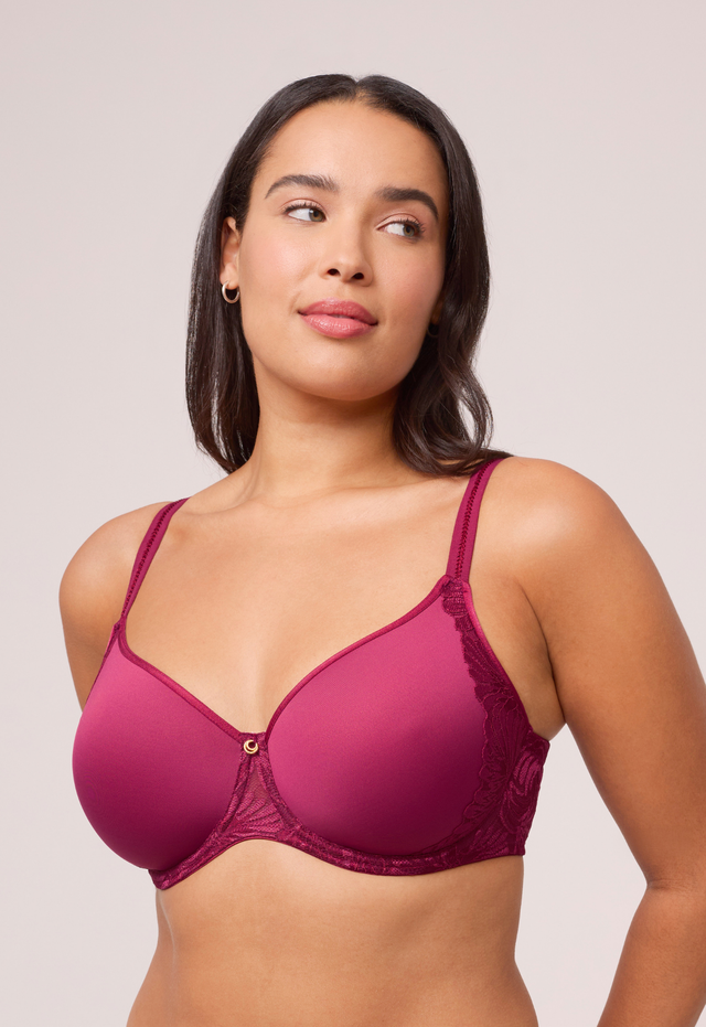 Montelle Vixen Sublime Spacer Underwire Contour Bra-Dark Cherry