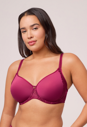 Montelle Vixen Sublime Spacer Underwire Contour Bra-Dark Cherry