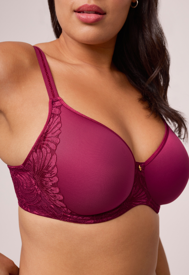 Montelle Vixen Sublime Spacer Underwire Contour Bra-Dark Cherry